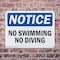 Signmission No Swimming No Diving, 18 in W x Rectangle, Plastic OS-2PACK-NS-P-1218-L-14877 - alternate 5